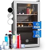 Klarstein Mini Kühlschrank mit Glastür, Mini, für Zimmer, Getränkekühlschrank Klein...