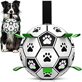 HETOO Hundespielzeug, Hundeball mit Nylon Seil, Premium Hundefußball Spielzeug für...