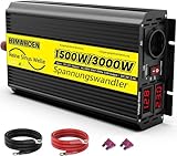 1500W/3000W Reiner Sinus Wechselrichter 12V auf 230V Reine Sinuswelle...
