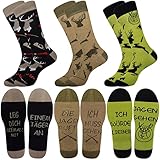 Jeasona 3 Paare Jäger Socken 43-46 für Männer Lustig Witzig Geburtstag Geschenk für...