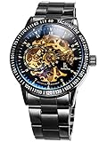 Alienwork IK Automatikuhr Armbanduhr Herren Damen Schwarz Edelstahl...
