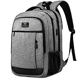 QINOL Laptop Rucksack 15,6 Zoll Laptoptasche für Schule Arbeit mit USB...