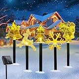 Gartenstecker Solar Außen Weihnachten, 5 Stück Weihnachtsstecker Garten LED...