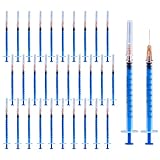 30 Stück Spritze 1 ml Spritzen Set Plastiktube spritzen mit nadel,Einwegspritzen,Klein...