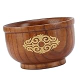 Holzschalen, Runde Holzschale, Elegantes Jujube-Holz, Anti-Verbrühung für Zuhause...