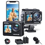 WOLFANG GA200 Action Cam 4K 24MP Unterwasserkamera WiFi 40M wasserdichte EIS...