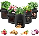 LITLANDSTAR Potato Grow Bag, 5-Pack 10 Gallonen Vegetable Grow Plant Bags mit...