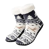 Caudblor Damen Kuschelsocken Anti Rutsch Stoppersocken Warme Dicke Wintersocken...