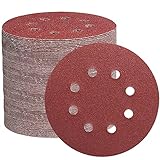 STEBRUAM 105 Stück Schleifpapier 125mm Klett, Profi 125 Schleifscheiben Rund 8 Loch für...