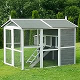 Miweba MyAnimal Hühnerstall MH-15 XXL | 186x146x147 cm - Für 7 Hühner - Nistkasten mit...