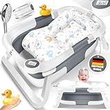 KIDIZ® Baby Badewanne | Babywanne platzsparend & faltbar | Badebecken Duschwanne für...
