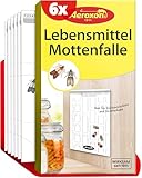 AEROXON Lebensmittelmotten Falle - 6X Mottenfalle Lebensmittel Klebefallen, zur...