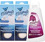 Esama 1L Daunenwaschmittel + Trocknerbälle 2x3er Pack als Set
