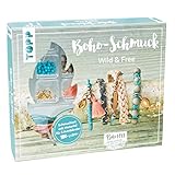 Boho-Schmuckset Wild & Free (Türkis/ Lachs): Anleitung und Material für 5 Armbänder im...