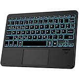 IVSOTEC für Beleuchtete Bluetooth Tastatur mit Touchpad, Ultraleichtes QWERTZ...