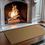 FIREWESS Kaminmatte, Funkenschutzplatte, Feuerfeste Matte, 105x60 cm, Grillmatte für...