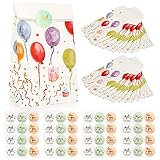 40 Stück Geschenktüten, Papiertüten, Candybar Tüten, Bunte Geschenktüten...
