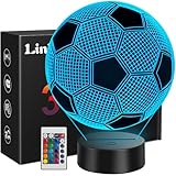 Linkax Fussball Geschenke Jungen Mädchen, Fußball Geschenke für Jungs, 3D Nachtlicht...