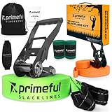 Primeful® Slackline für Kinder & Erwachsene - 18.5 m Länge inkl....