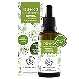 Vitamin D3 + K2 (50ml) - Hoch bioverfügbar durch Original K2VITAL® 99,7%...