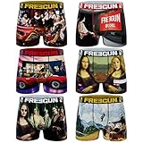 FREEGUN Boxershorts, Mikrofaser, für Herren, 6 Stück, Street Art Malerei, XL