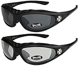 X-CRUZE 2er Pack Choppers 911 Sonnenbrillen Motorradbrille Sportbrille Radbrille...