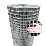 YAGJIA Wühlmausgitter 0,4m x 10m, Volierendraht 9,5mm x 9,5mm, Maschendraht Drahtgitter...
