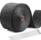 15M Hitzeschutzband Auspuff,Foneso auspuffband,Hitzeschutz Auspuff Bandage,Schwarz...