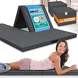 ELONEO Klappmatratze 140x200 cm mit Husse, 8 cm hoch, Gästematratze klappbar,...