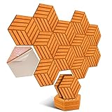 Hexagon Akustikplatten selbstklebend 12 Stück I Schallabsorber Schallschutz mit...