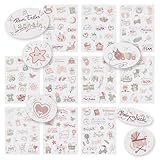 CraftWerk Baby Sticker Set - 165 Transparente Deko Aufkleber für Babyalbum,...