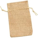 AERZETIX - C74350 - Packung mit 6 Beuteln aus Hanfjute 7 x 10 cm mit Kordelzug -...