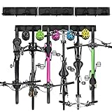 Fahrrad Wandhalterung, Wihxd Fahrradhalterung Wand für 6 Fahrräder & 5 Helm...