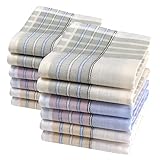 Merrysquare - Damen Taschentücher - 100% Baumwolle - 28cm x 28cm - 12 Stück - Louise...