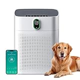 MERONTE Luftreiniger für Zuhause & Raucherräume, Allergikerfreundlich, HEPA Filter Gegen...