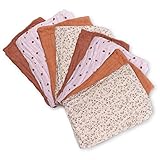 Pippi Unisex Baby 8er Pack Stoffwindeln Stoffwindel/Wickeltücher/Spucktücher, Mocha...