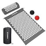 TOMSHOO Akupressurmatte Set, Shiatsu Massagematte Akupunktur Massage Matte mit Kopf Kissen...