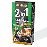 MASSIMO 2in1 Kaffee mit Kaffeeweißer, 160 Sticks, 16 x 10 Sticks à 14 g,...