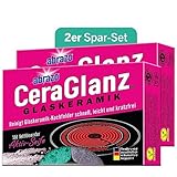 abrazo CeraGlanz Glaskeramik | 4 Ceranfeldreiniger 2x2 Stk. | antibak....