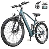 E-Bike 26' 21-Gang Hochkohlenstoffstahlrahmen 250W Motor 13Ah Akku Höchstgeschwindigkeit...