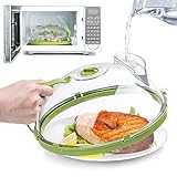 Gracenal Mikrowellen Abdeckung mit Griff Wasserdampfer, 26cm Transparent...