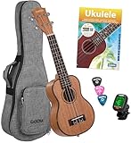 Cascha Sopran Ukulele Set Kinder Erwachsene I Ukulele Starter Kit 3 Plektren Tasche...
