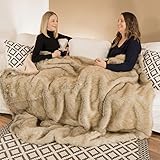 Luxuriöse Kuscheldecke in 2 Farben, extra große Felldecke in der Größe 150cm...