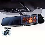 Dashcam Rückspiegel Kamera,4,3 'Dashcam Auto Spiegel Recorder,Front und...