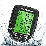 URAQT Fahrradcomputer Digital,19 Funktions IP65 Wasserdicht Fahrradtacho ​mit...