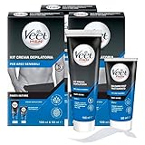 3 x VEET For Men Haarentfernungsset für Männer empfindliche Bereiche Intime-Teile mit...
