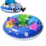 Schlauchschlitten,Robustes Design Winterrodel | Kippsicherer Rodel Schlitten Für Winter...