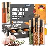 Amari® GRILL & BBQ Gewürze Set – 5 erlesene Grillgewürze Geschenkset –...