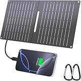 Ecosonique 15W Solar Ladegerät für Handy, IP67 Wasserdicht Faltbar Solarpanel...