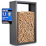 sortiQ Kaminholzregal Metall [feuerverzinkt] Kaminholz-Regal für außen & innen -...